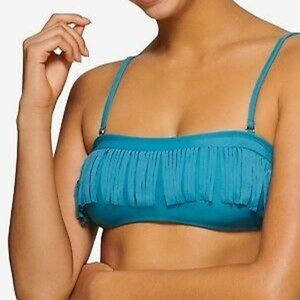 NWT Hula Honey Juniors Fringe Bandeau Swim Top SIZE LARGE NEW WITH TAGS